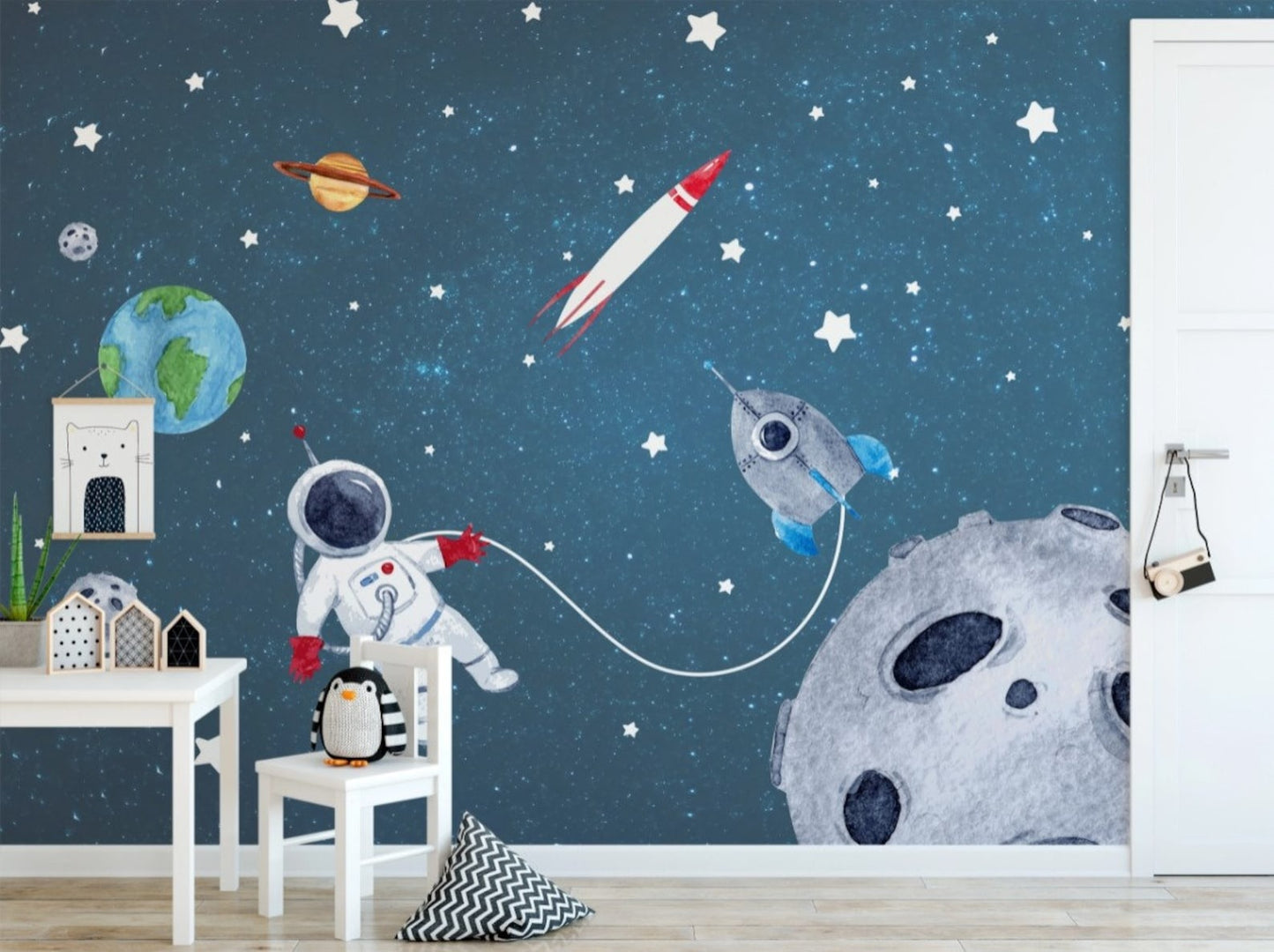 Papel para paredes Astronauta de acuarela