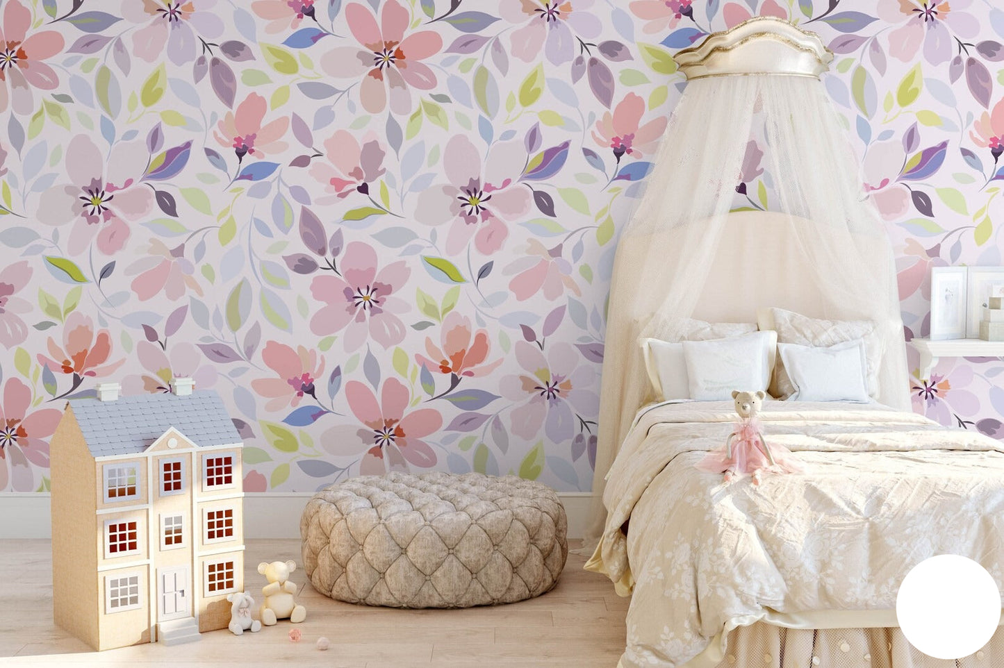 Papel para paredes Flores Mosaico 8