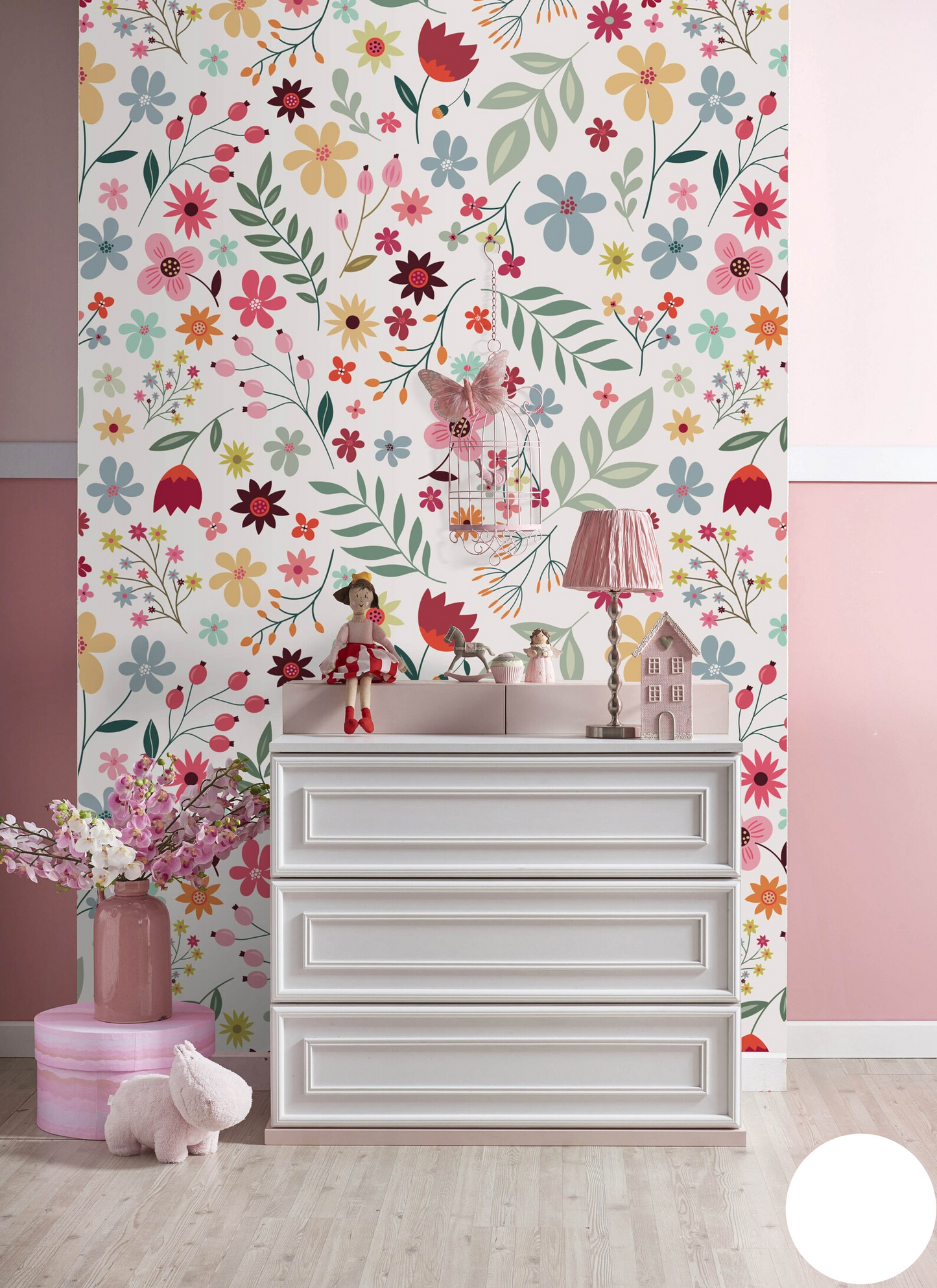 Papel para paredes Flores Mosaico 1