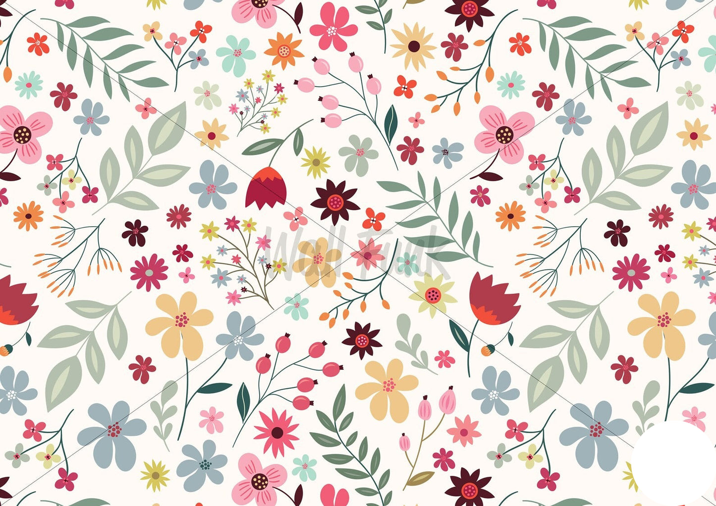 Papel para paredes Flores Mosaico 1