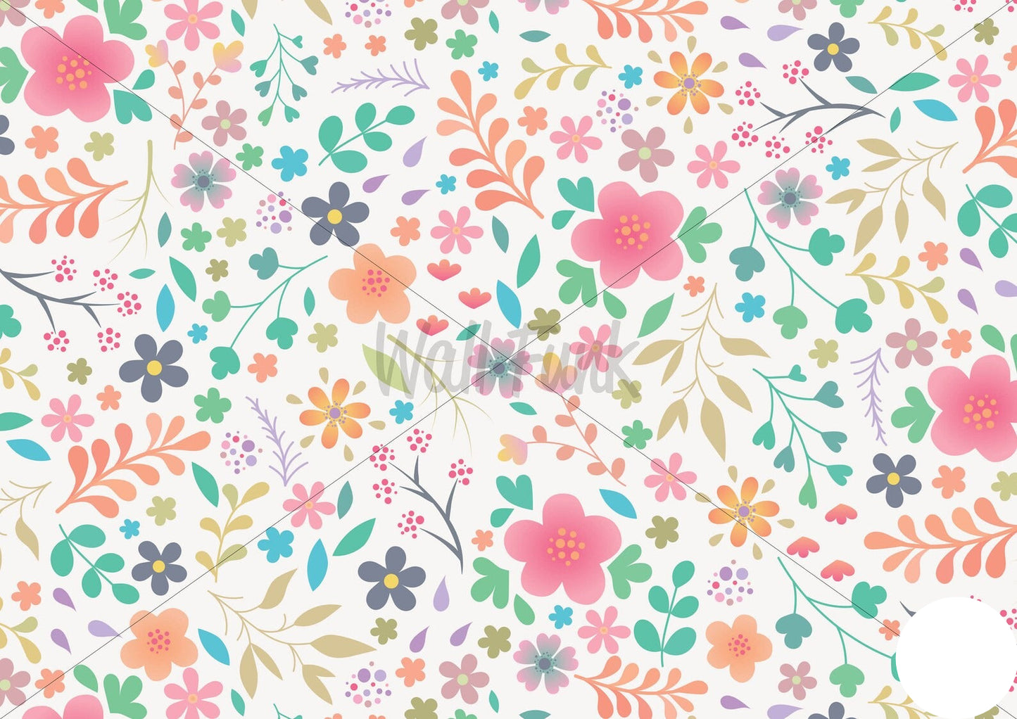 Papel para paredes Flores Mosaico 7