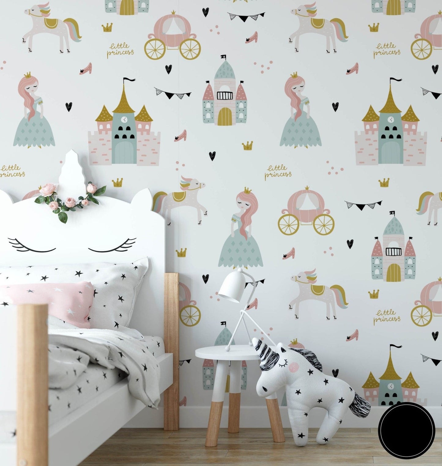 Papel para paredes Castillo mosaico princesa 2