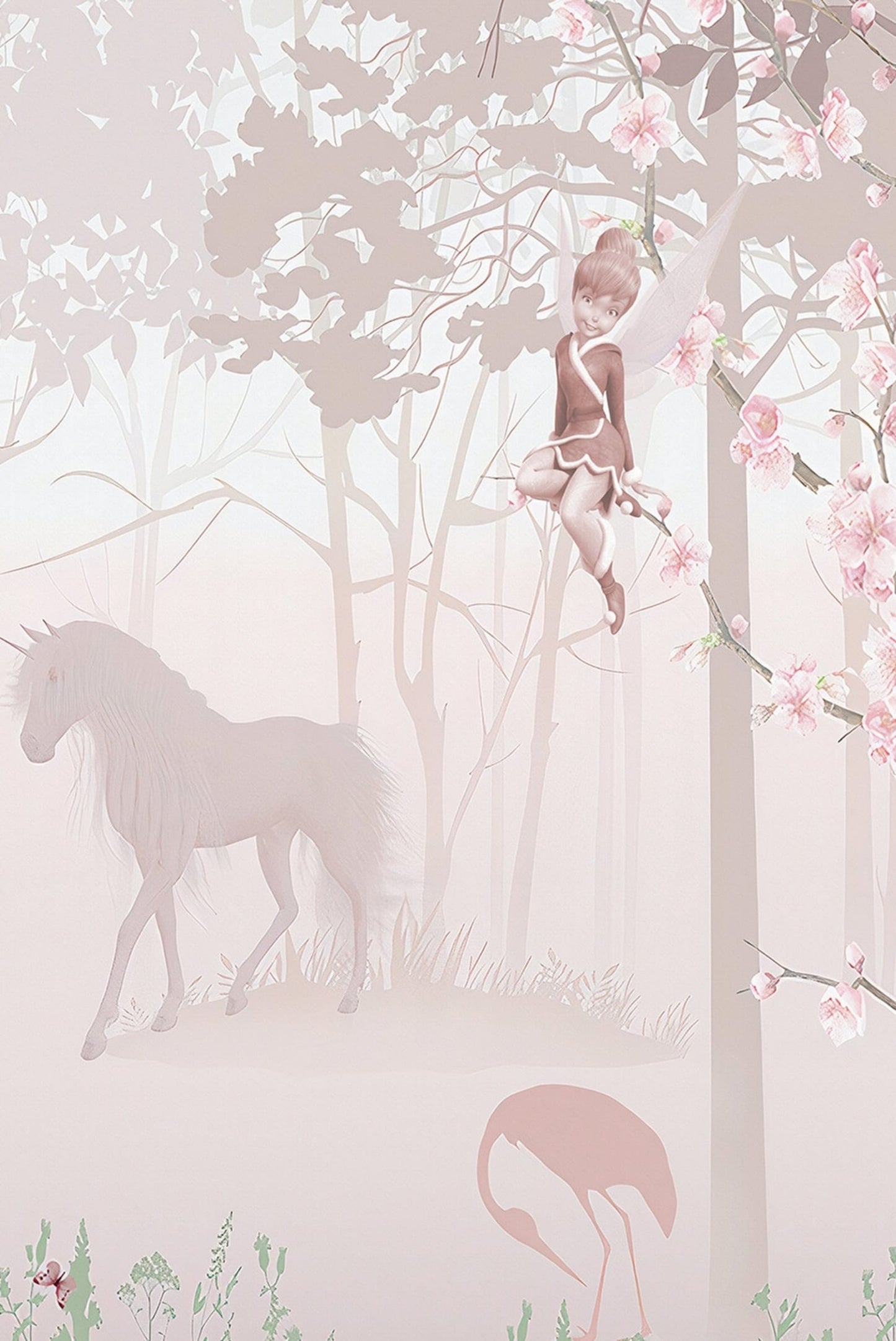 Papel para paredes Unicornio en bosque