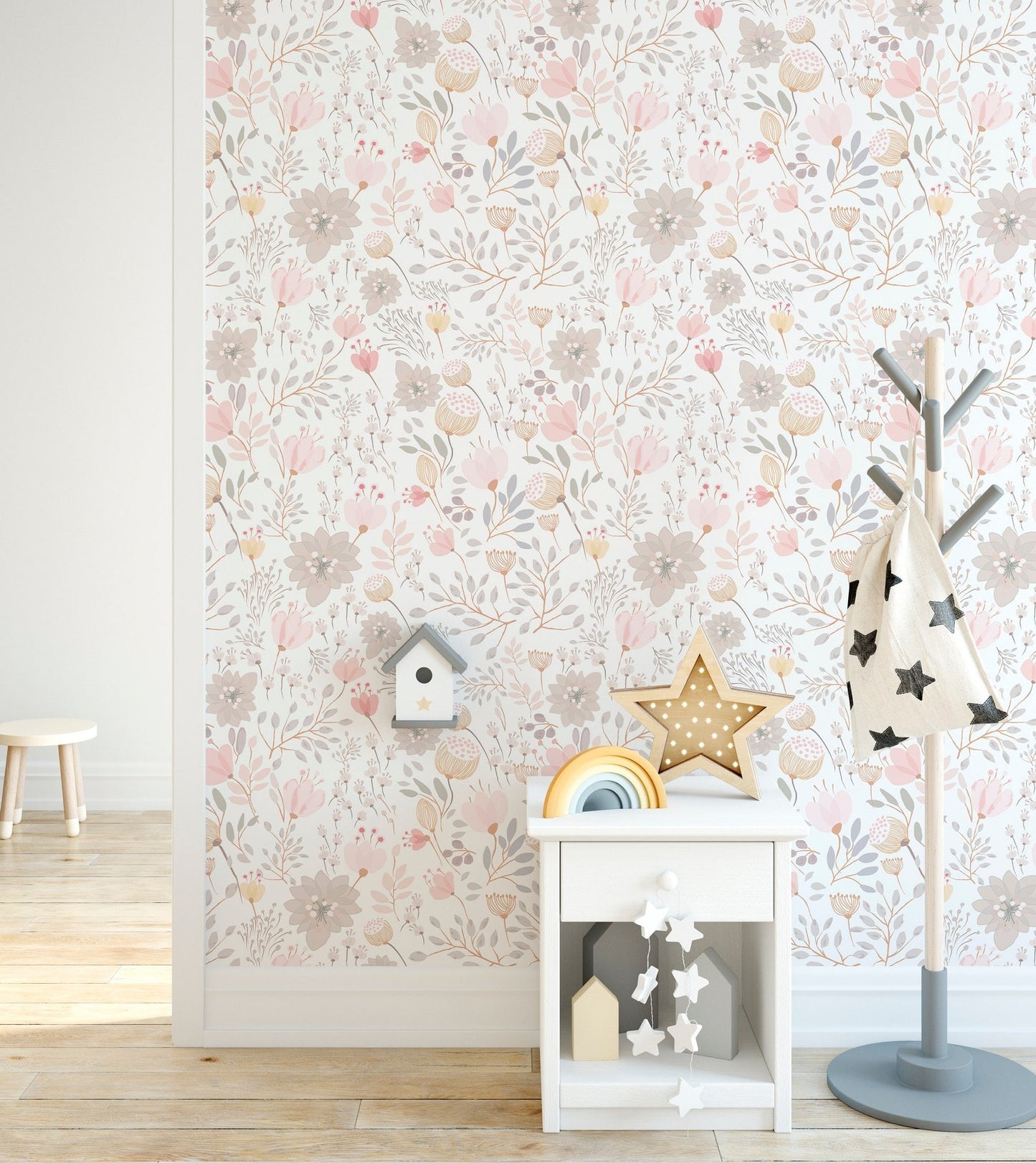 Papel para paredes Flores Mosaico 4