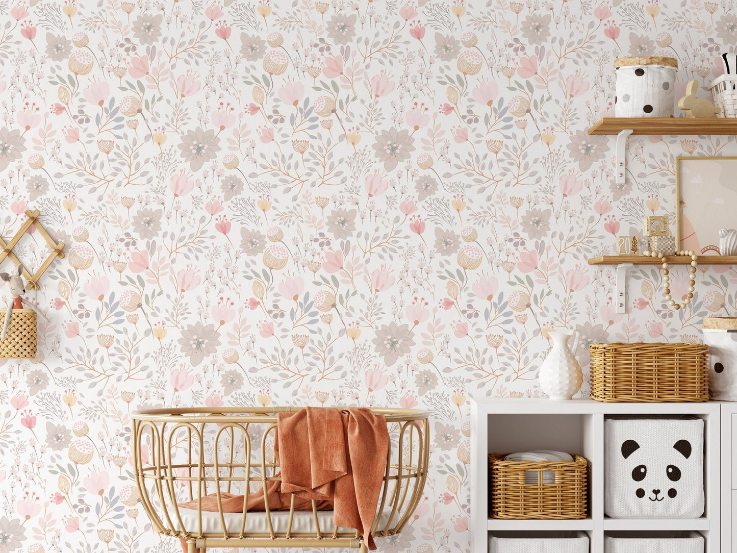 Papel para paredes Flores Mosaico 4