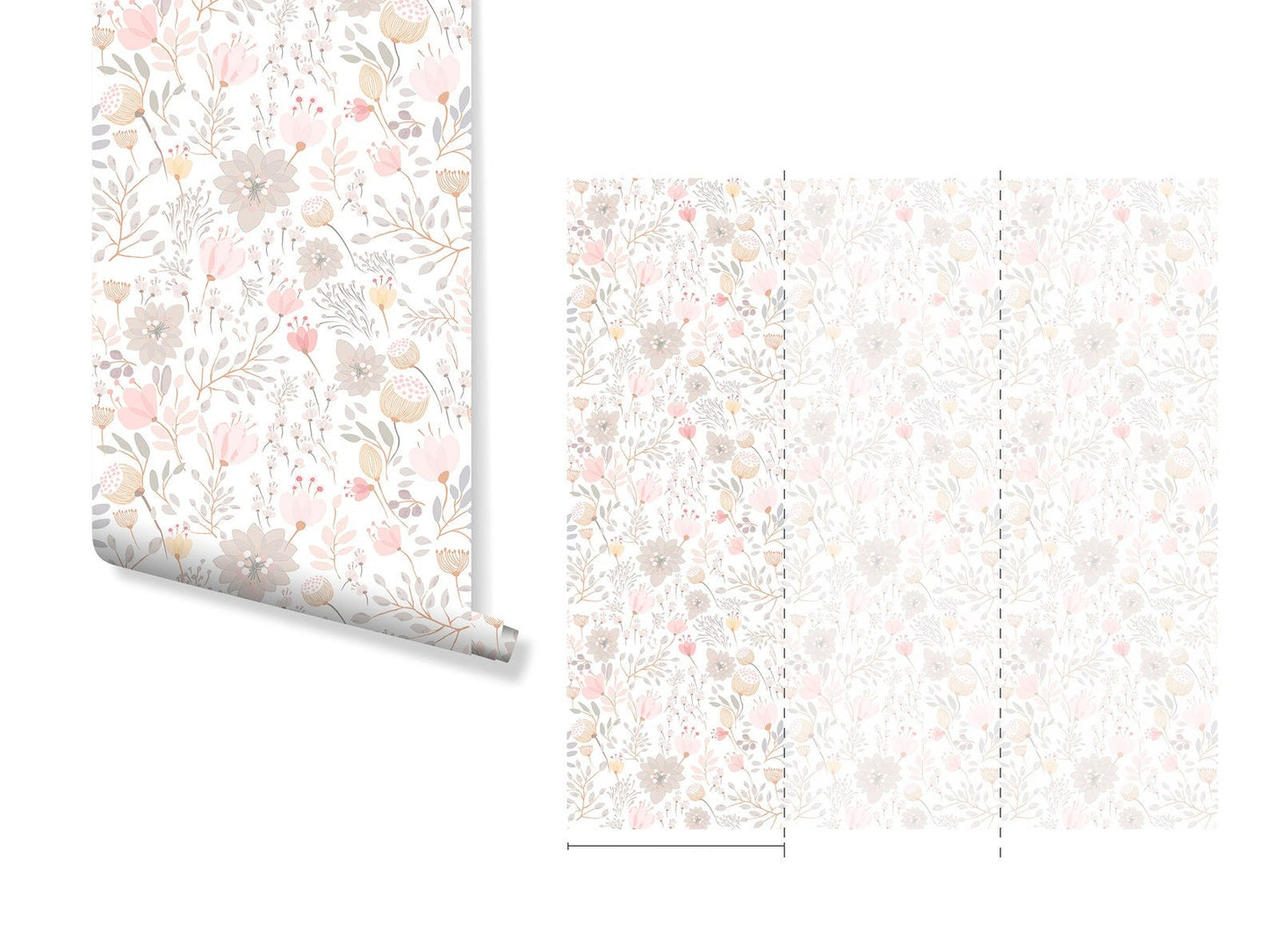 Papel para paredes Flores Mosaico 4