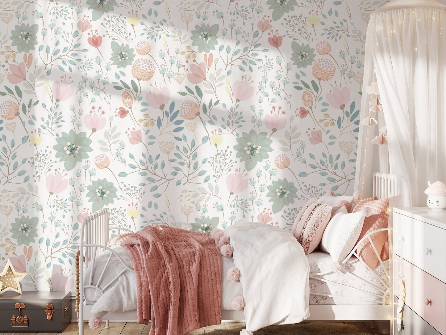 Papel para paredes Flores Mosaico 5