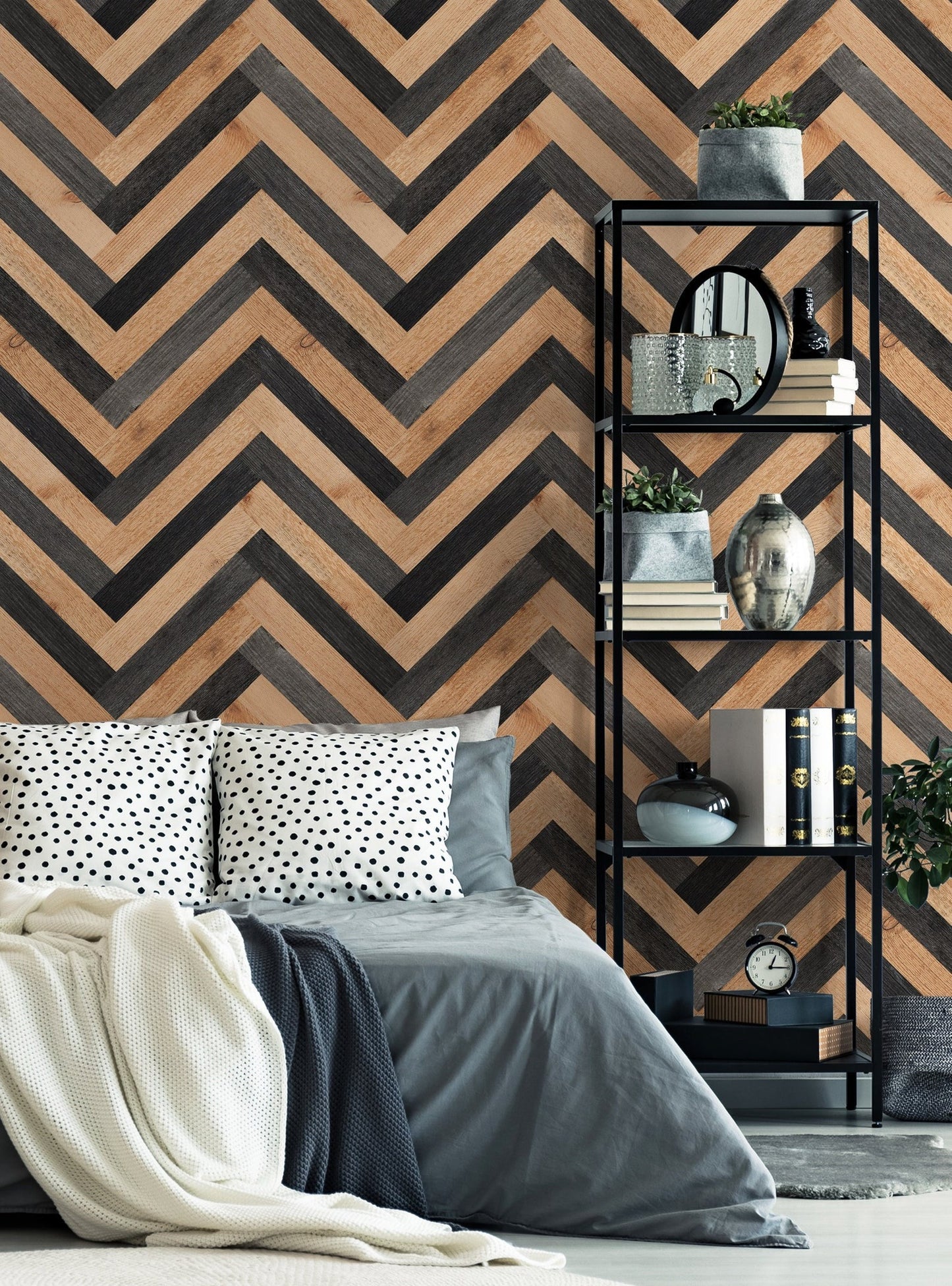 Papel para paredes triangulos de textura de madera