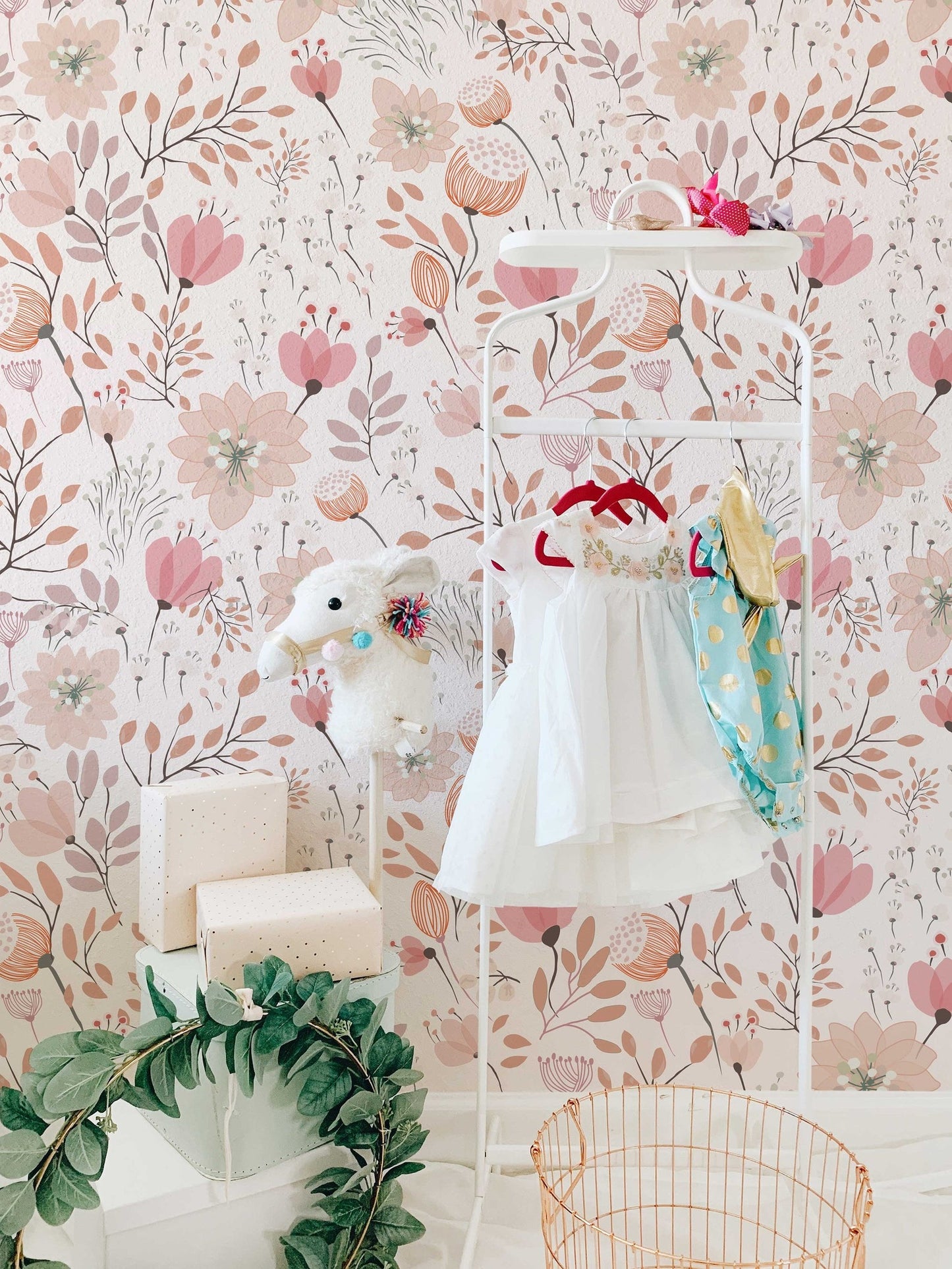Papel para paredes Flores Mosaico 10