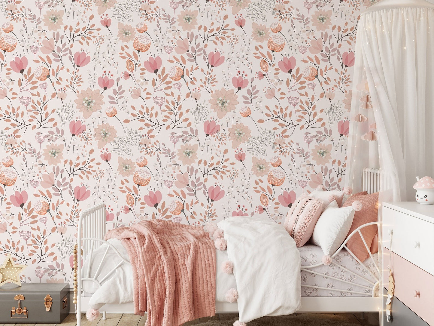 Papel para paredes Flores Mosaico 10