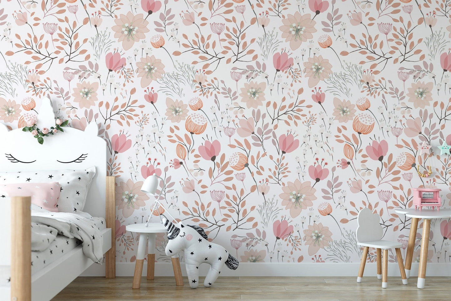 Papel para paredes Flores Mosaico 10