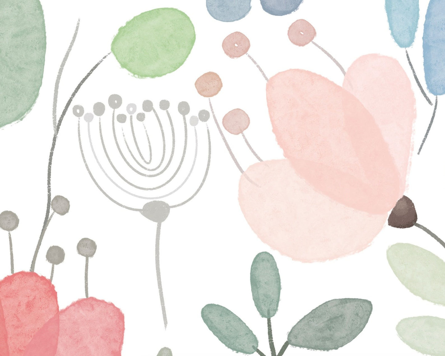 Papel para paredes Flores Mosaico 9
