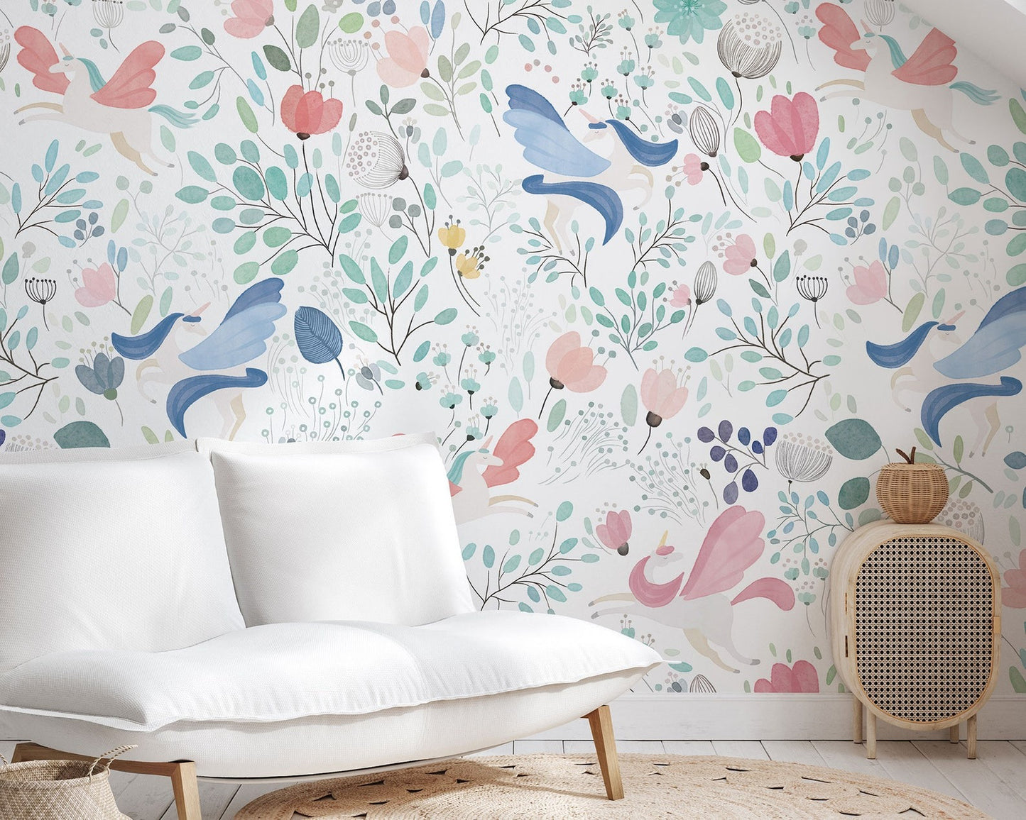 Papel para paredes Flores Mosaico 9