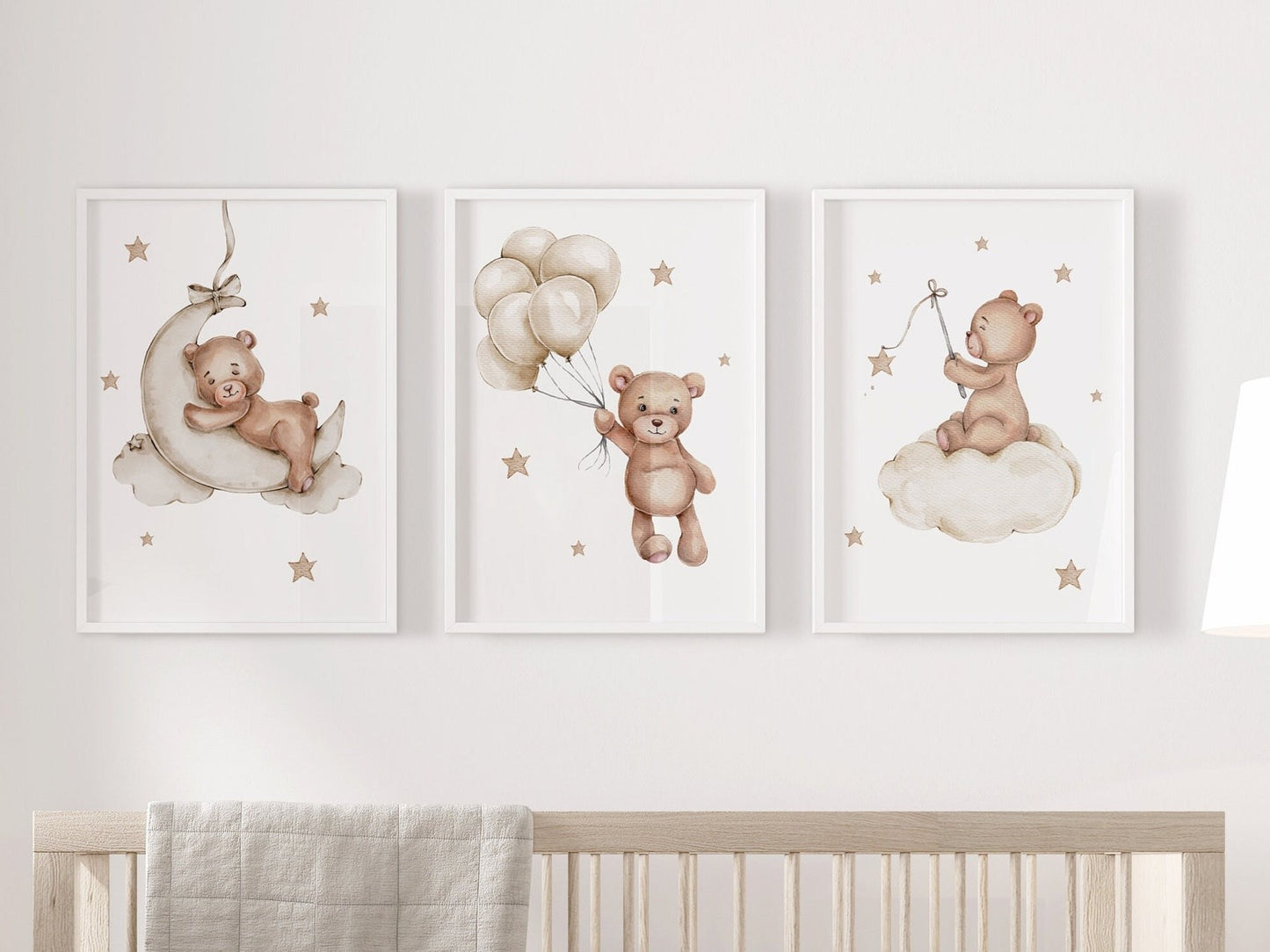 Cuadros Decorativos infantiles Modernos Osos en nube