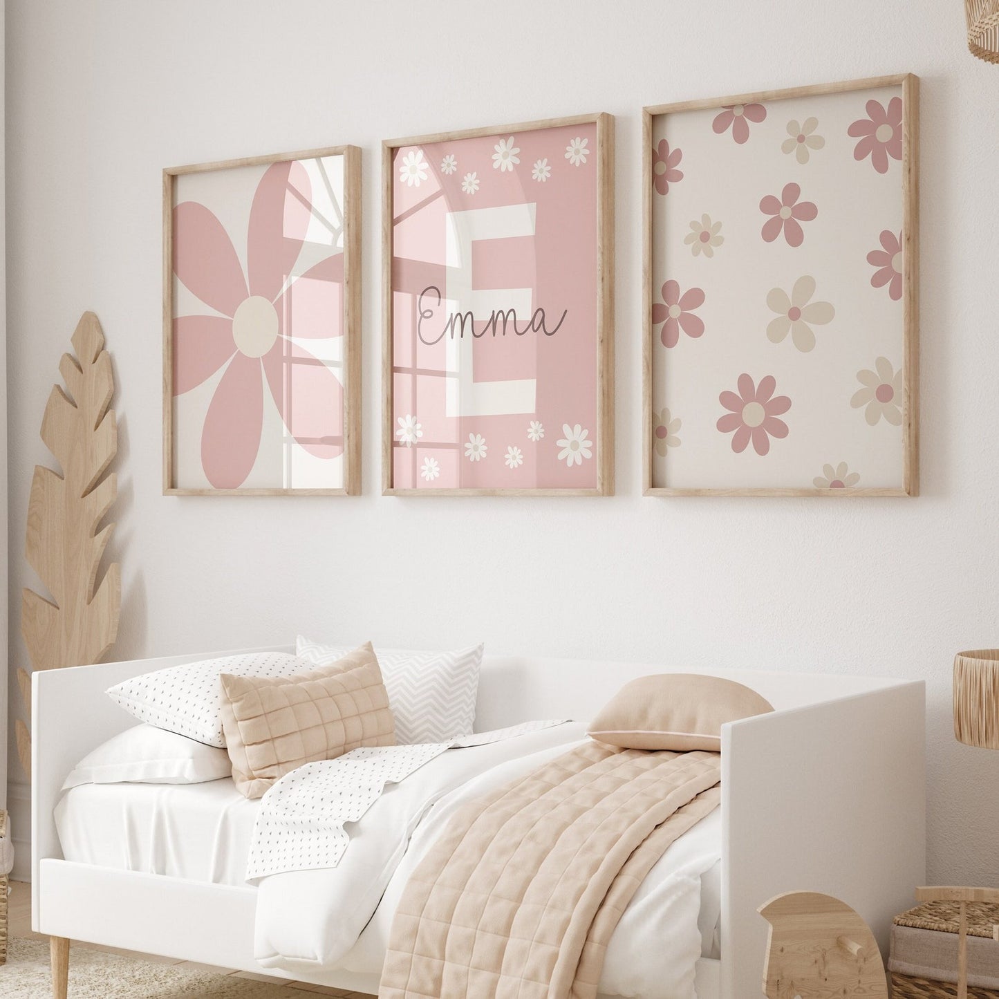 Cuadros Decorativos infantiles Modernos de Flores Personalizado