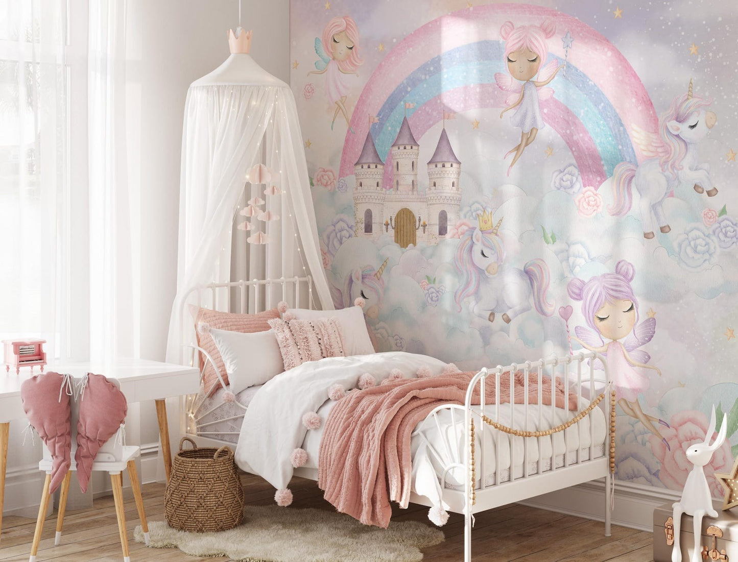 Papel para paredes Castillo Princesas y hadas