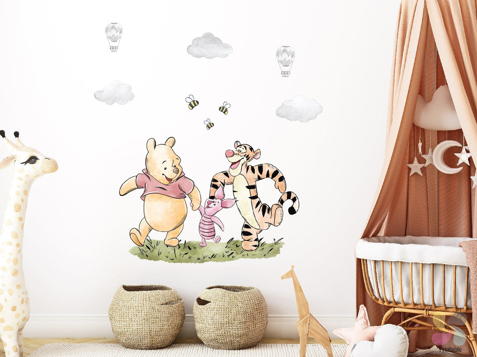 Kids And Hits Toppa Termoadesiva Winnie Pooh © Ih-Oh Con Orsetto – Applicazione A Ferro, Multicolore, Per Vestiti E Stoffa