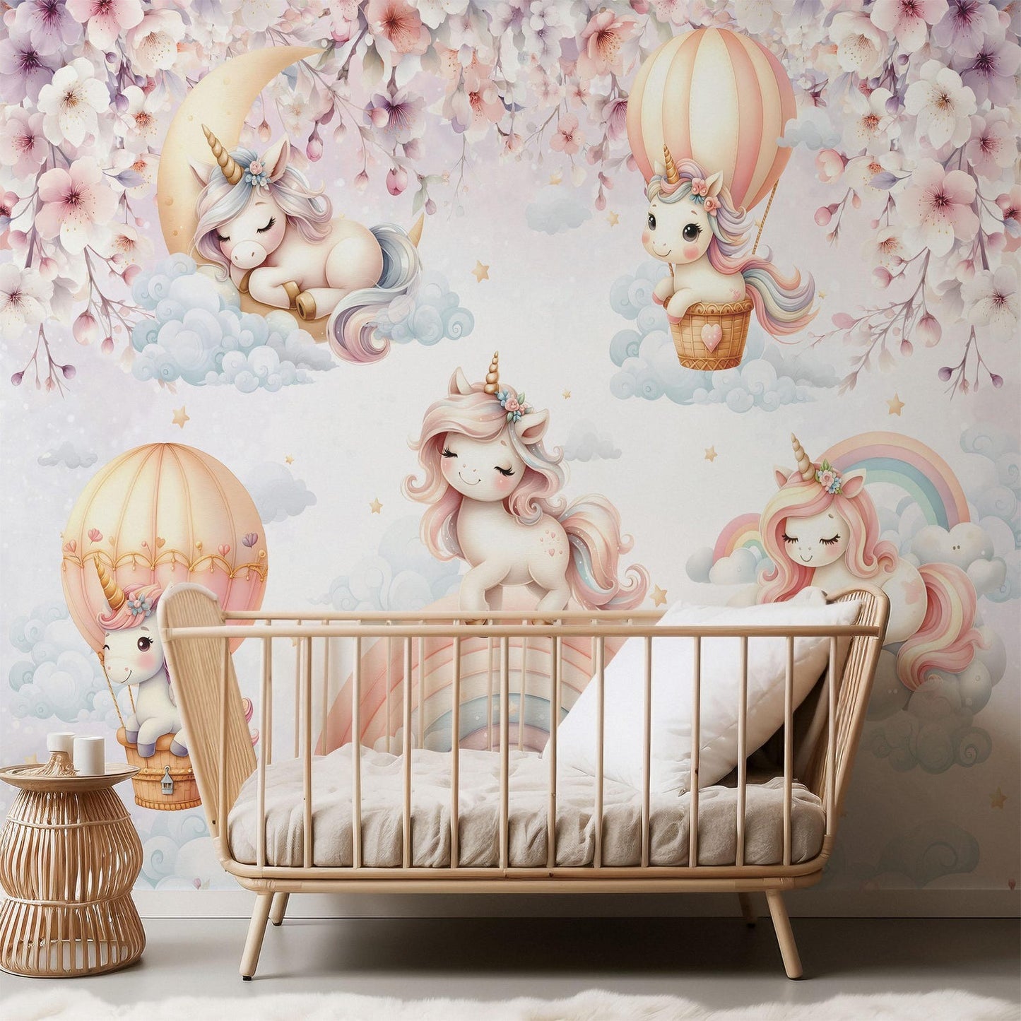 Papel para paredes Unicornios en el cielo