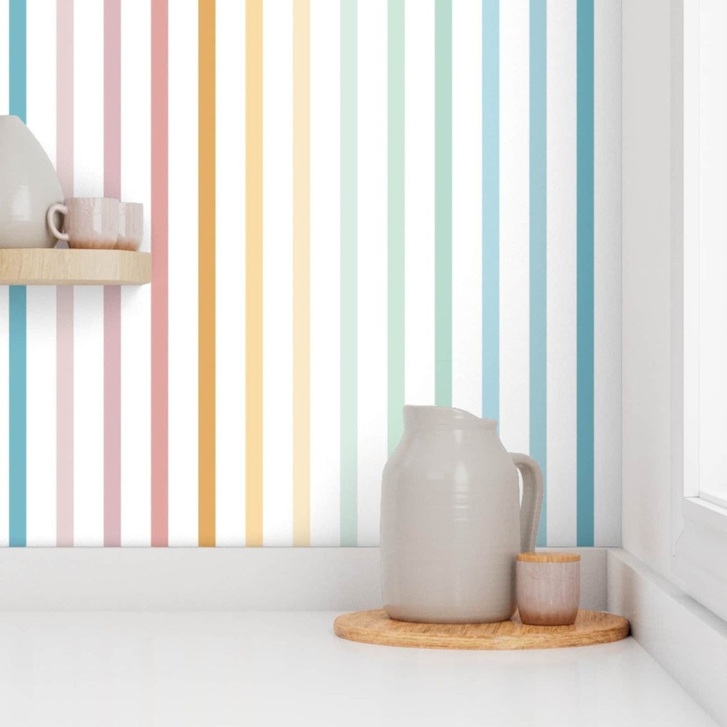 Papel para paredes Lineas Arcoiris