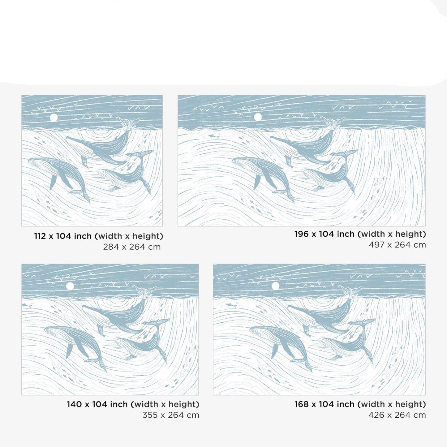 Papel para paredes ballenas acuarela pinceladas
