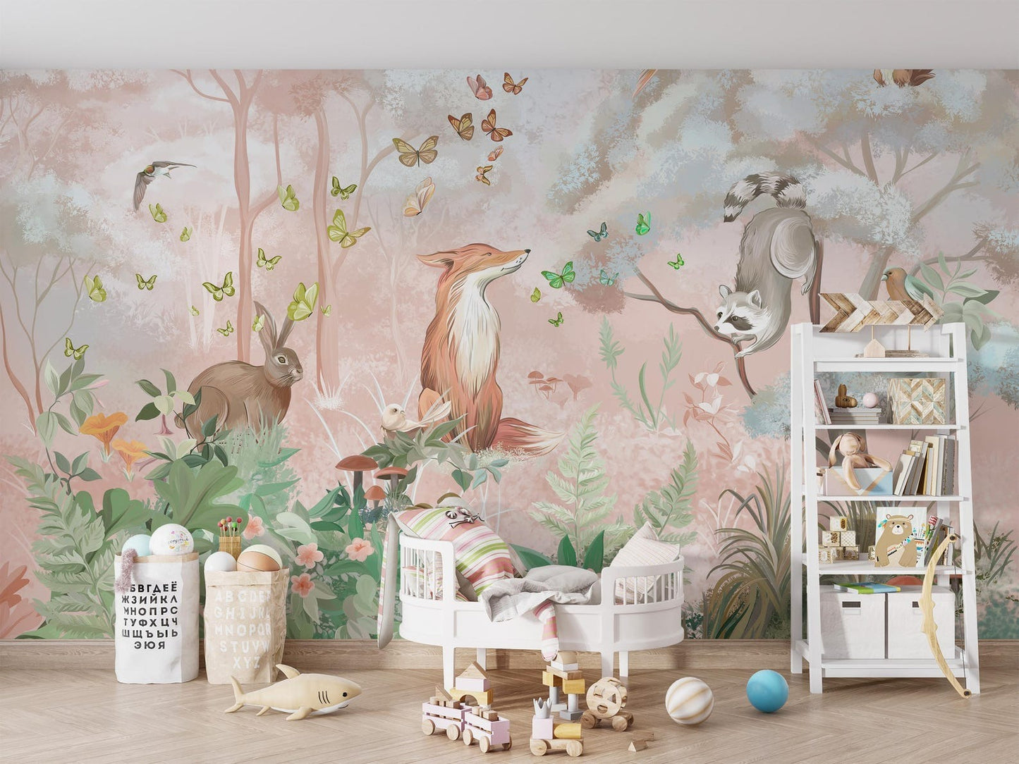 Papel para paredes animales del bosque