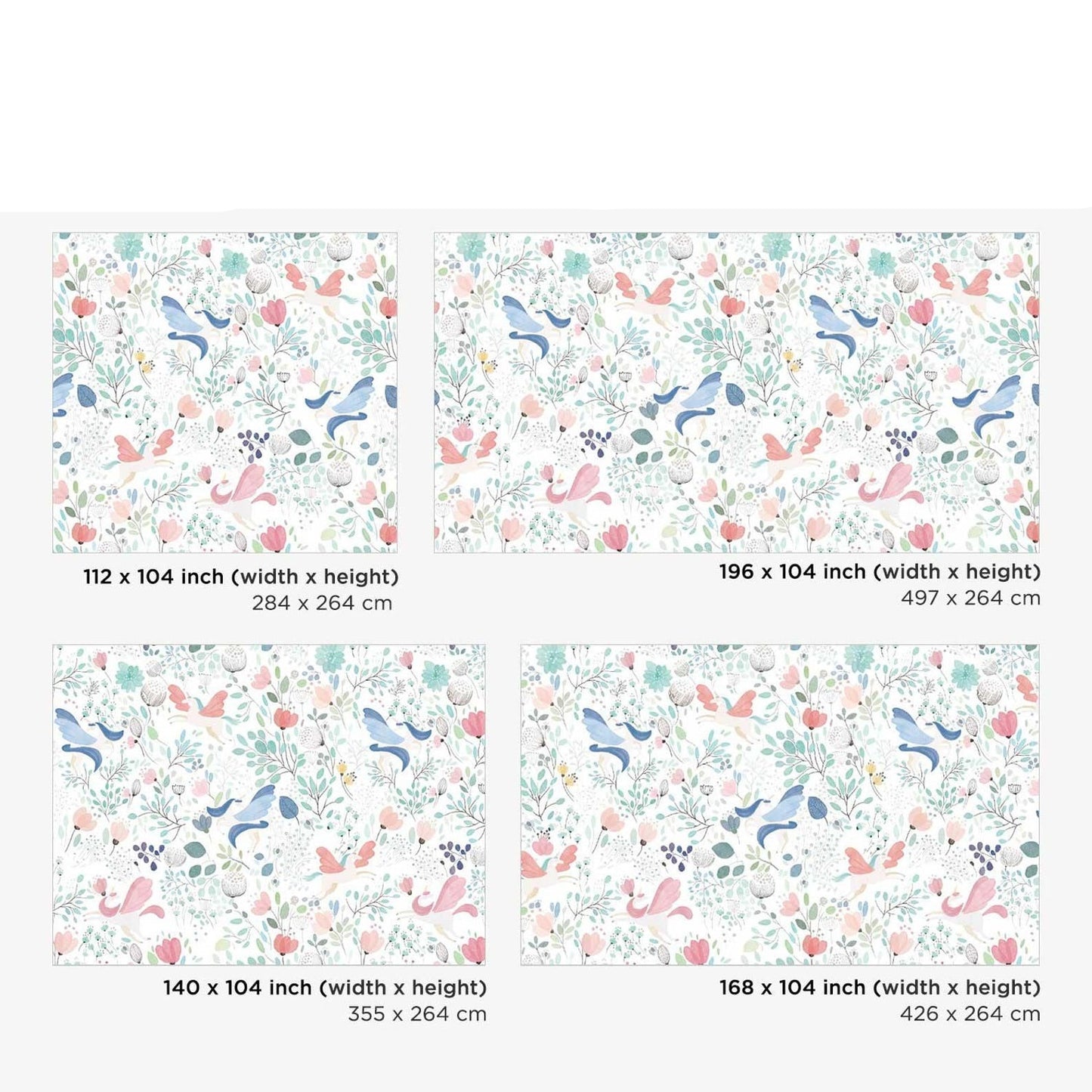 Papel para paredes Flores Mosaico 9