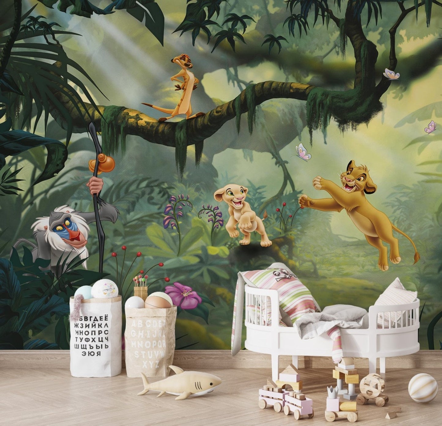 Papel para paredes Rey leon jungla