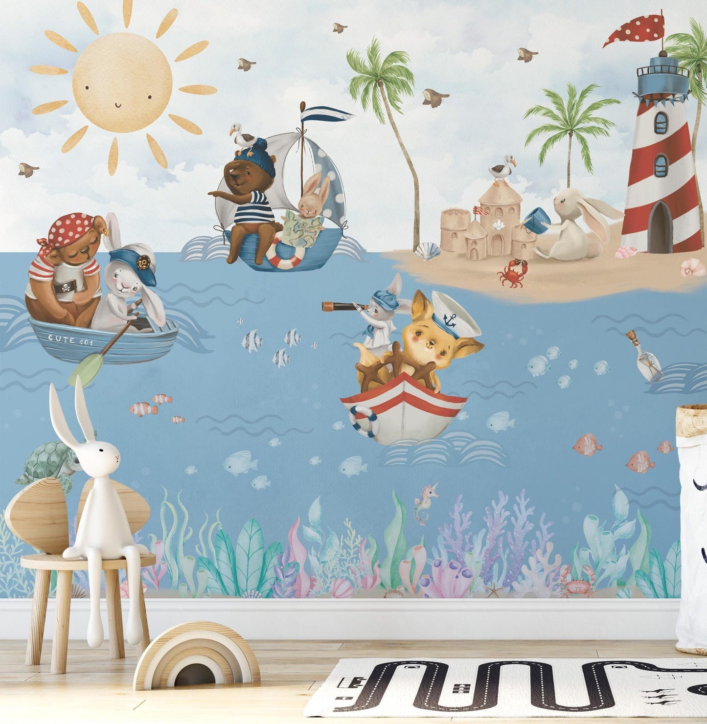 Papel para paredes Animalitos Marinos 2