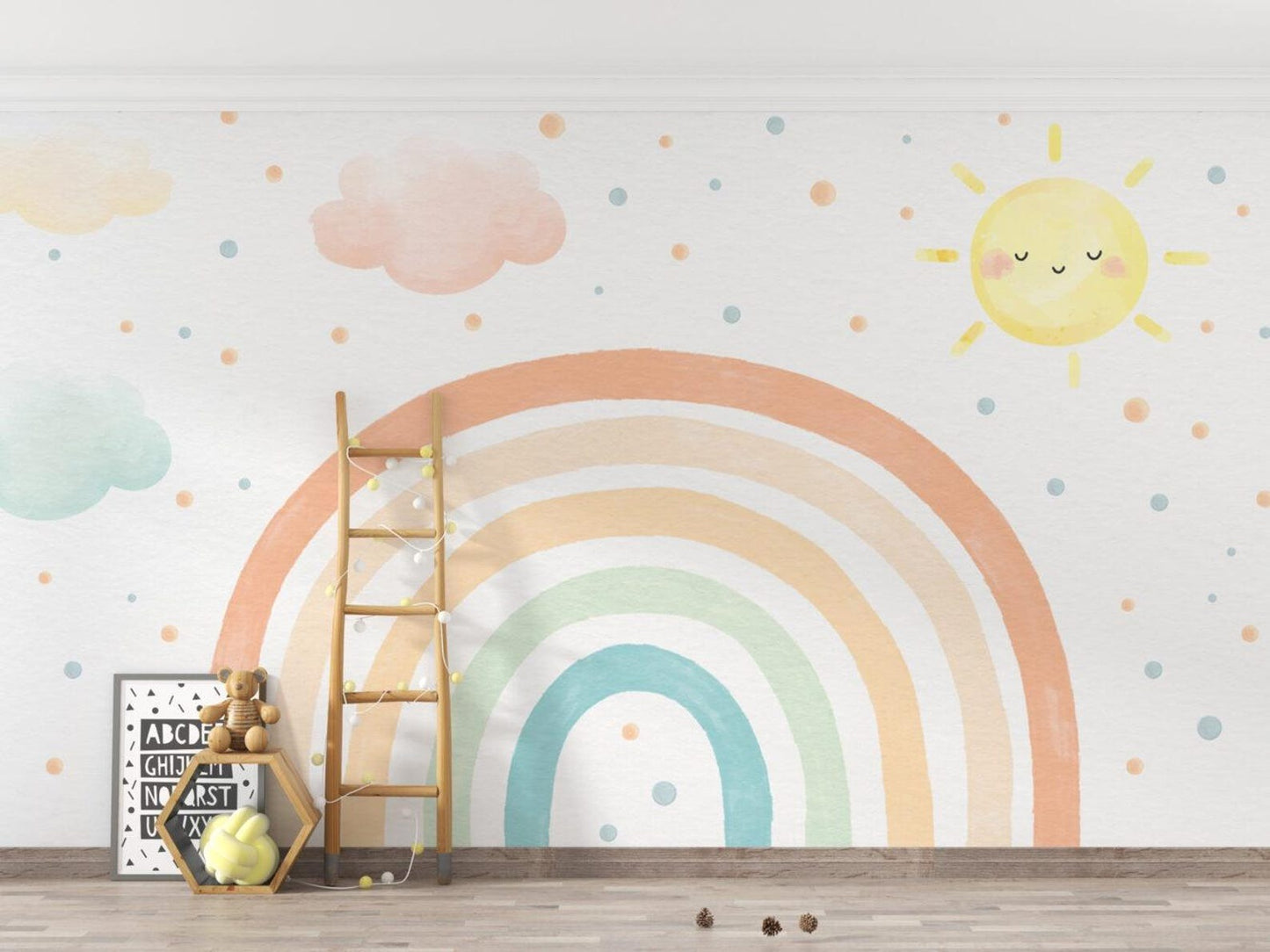 Papel para paredes arcoiris