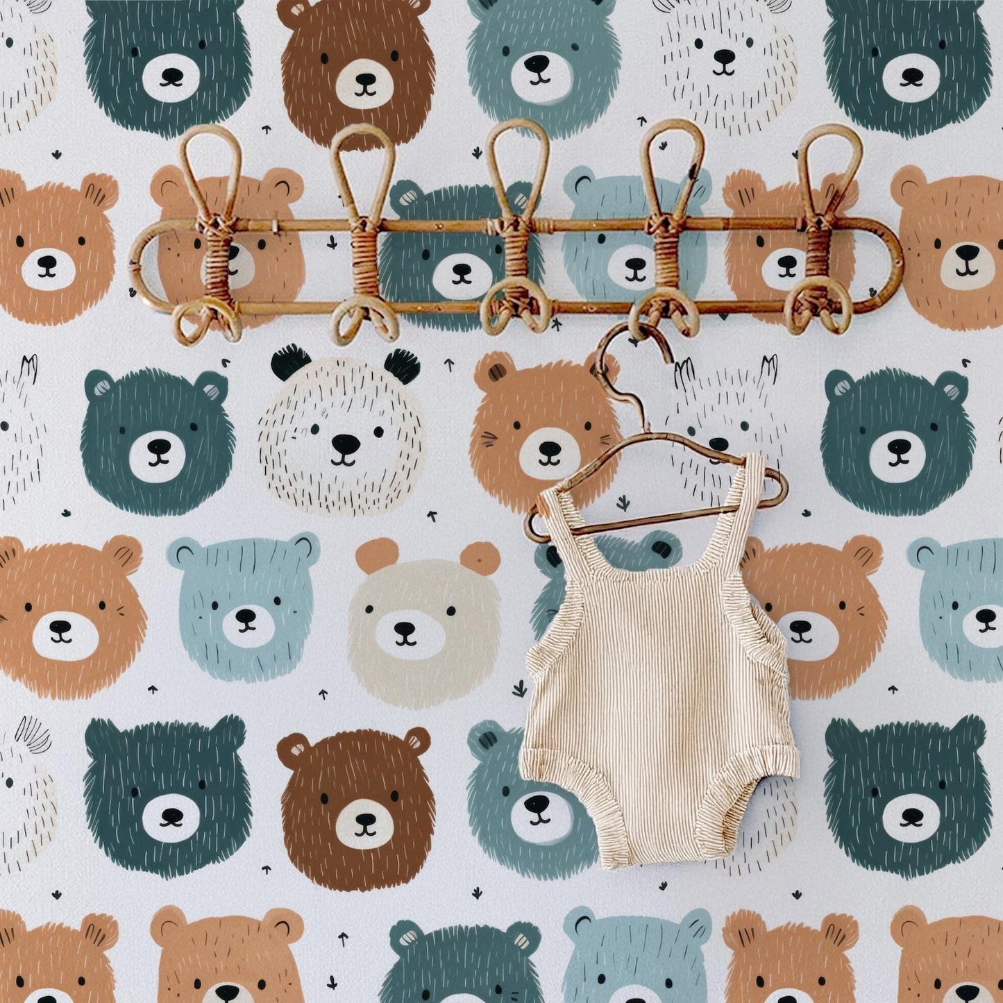 Papel para paredes Osos Mosaico 2