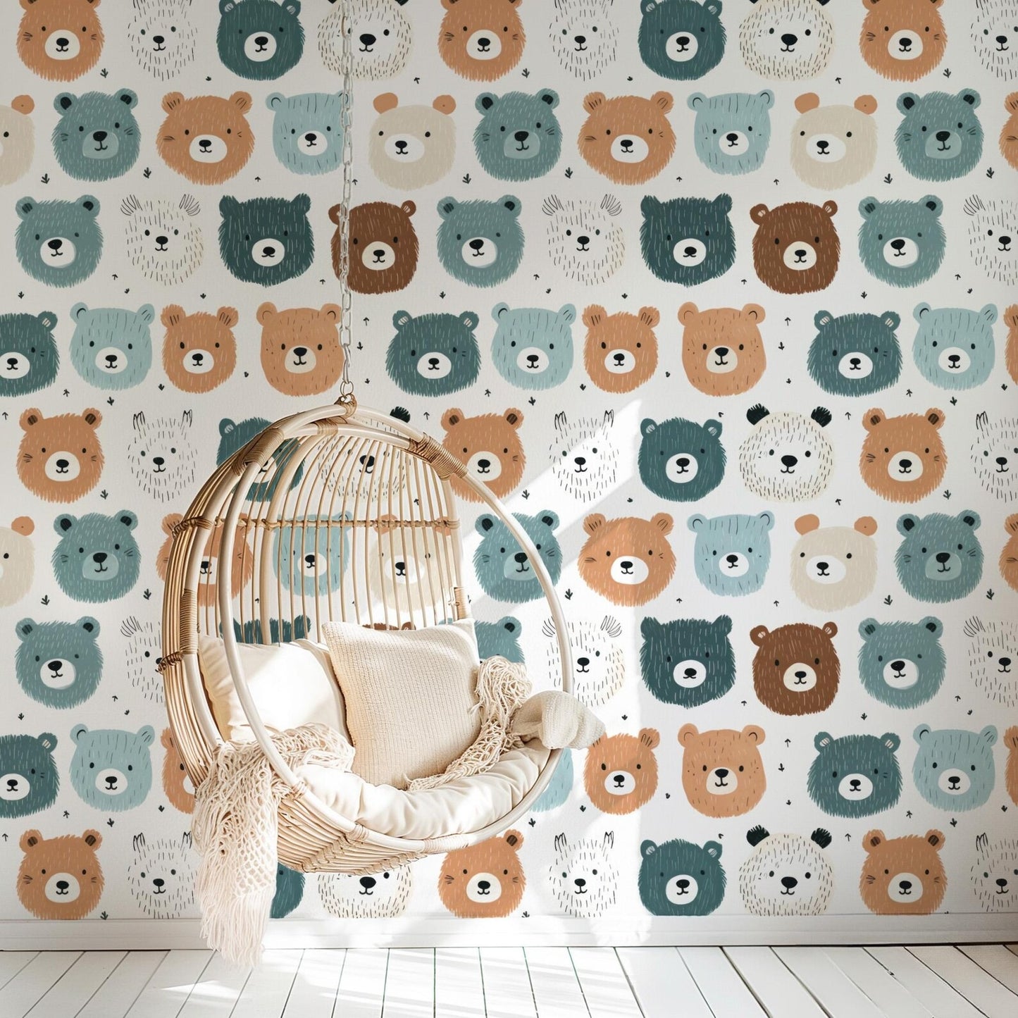 Papel para paredes Osos Mosaico 2