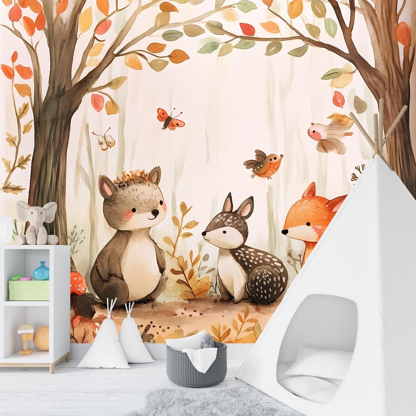 Papel para paredes Amigos del bosque