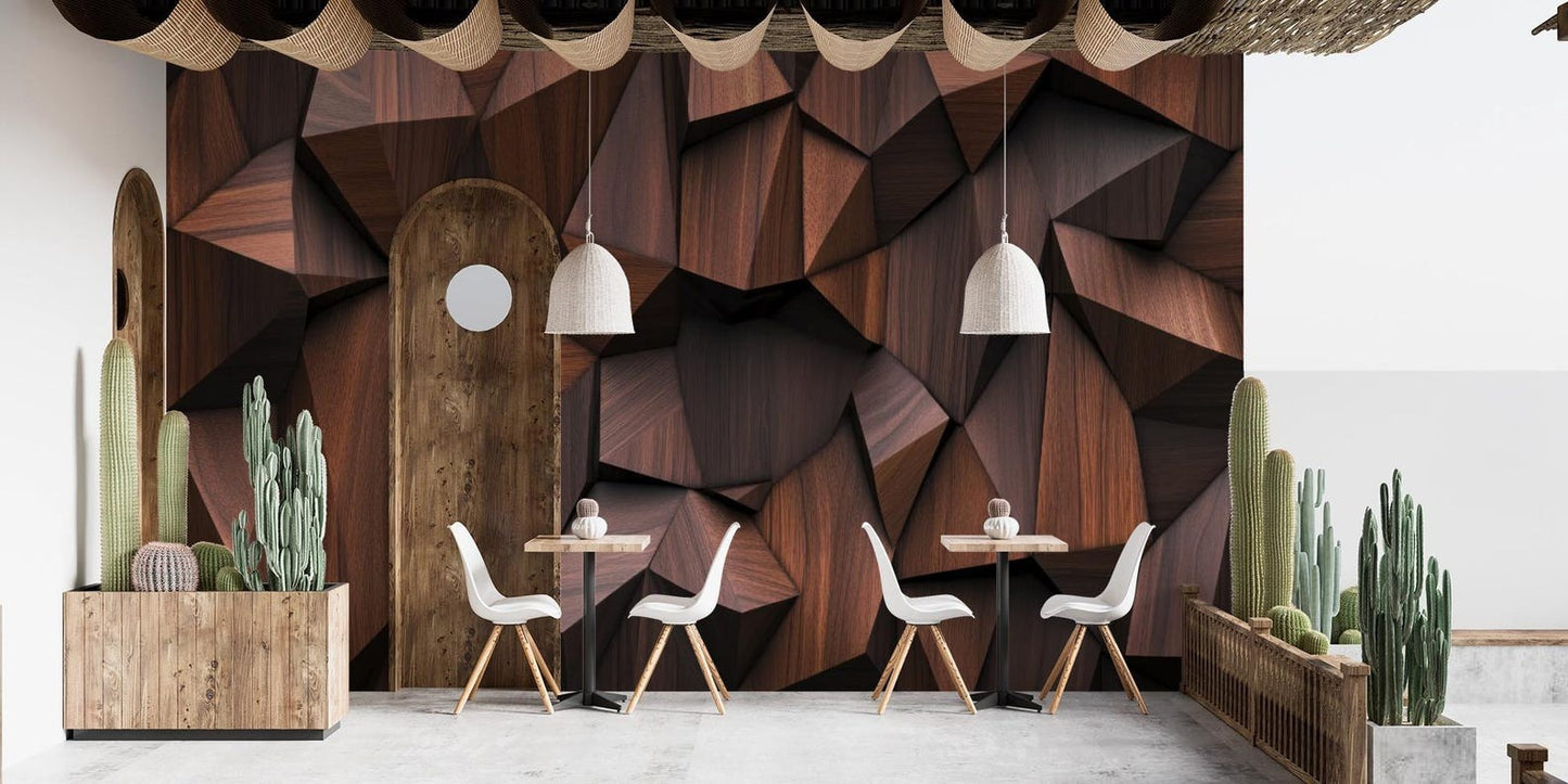 Papel para paredes Madera 3D 2