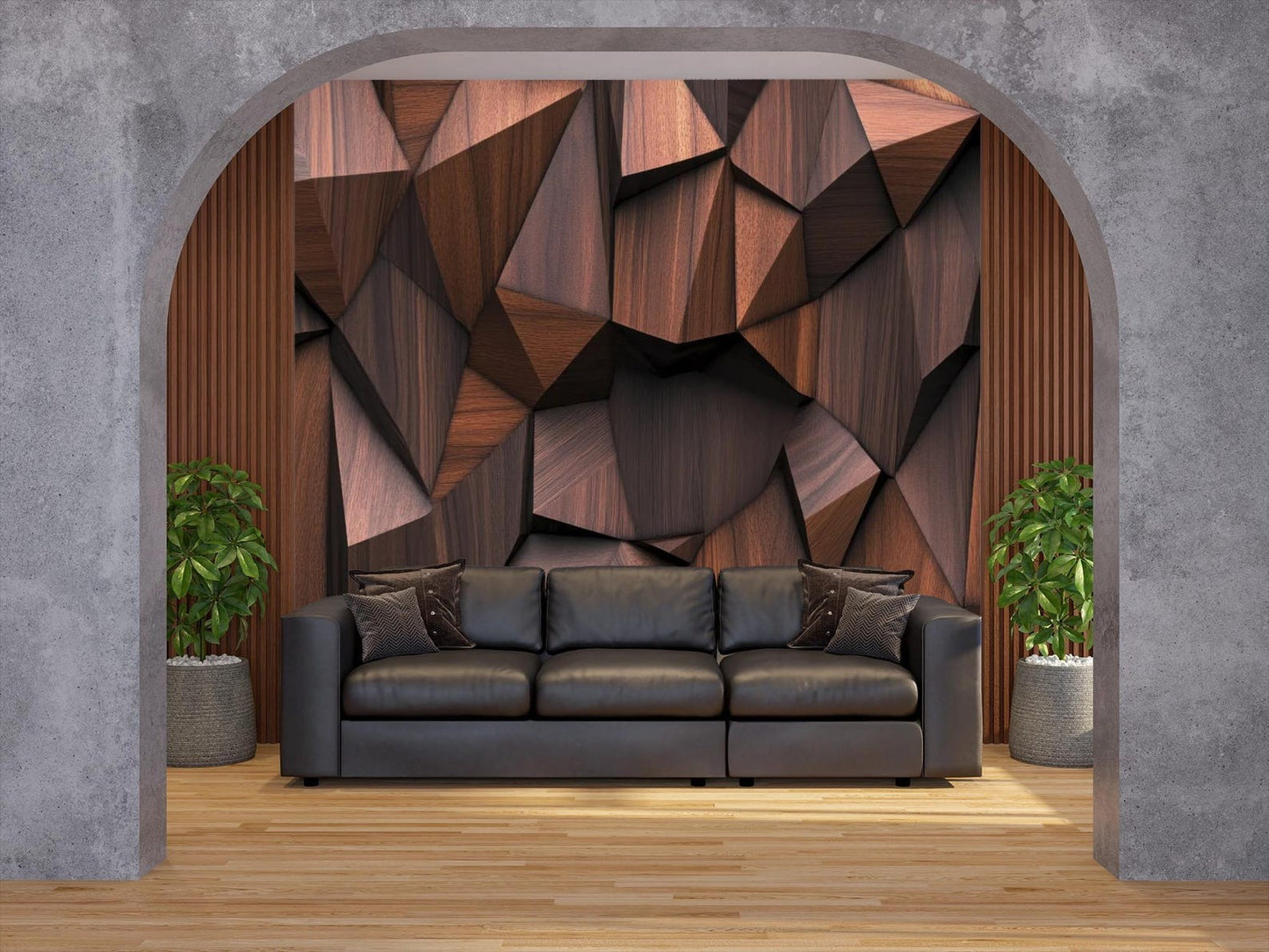Papel para paredes Madera 3D 2