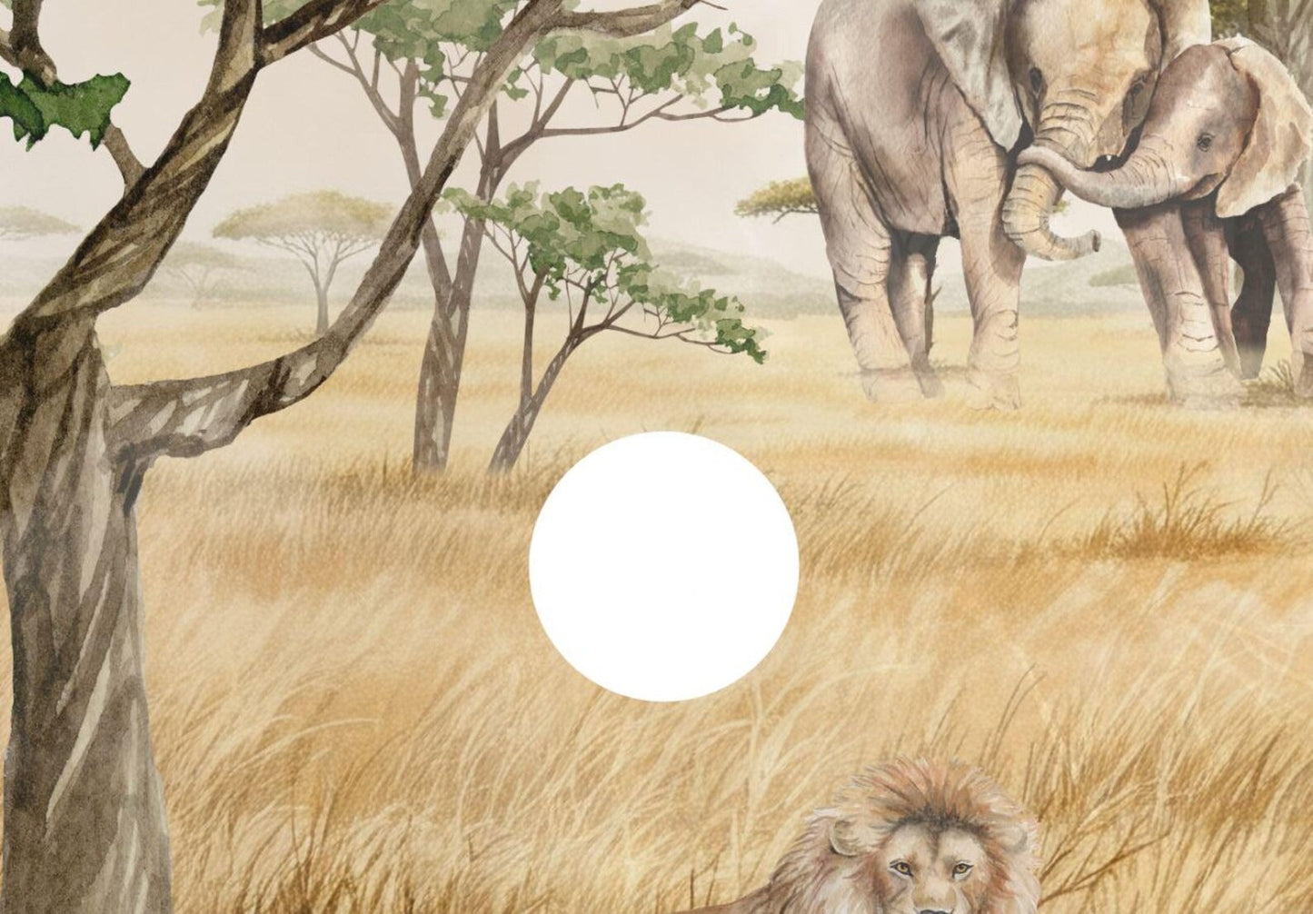Papel para paredes animales safari