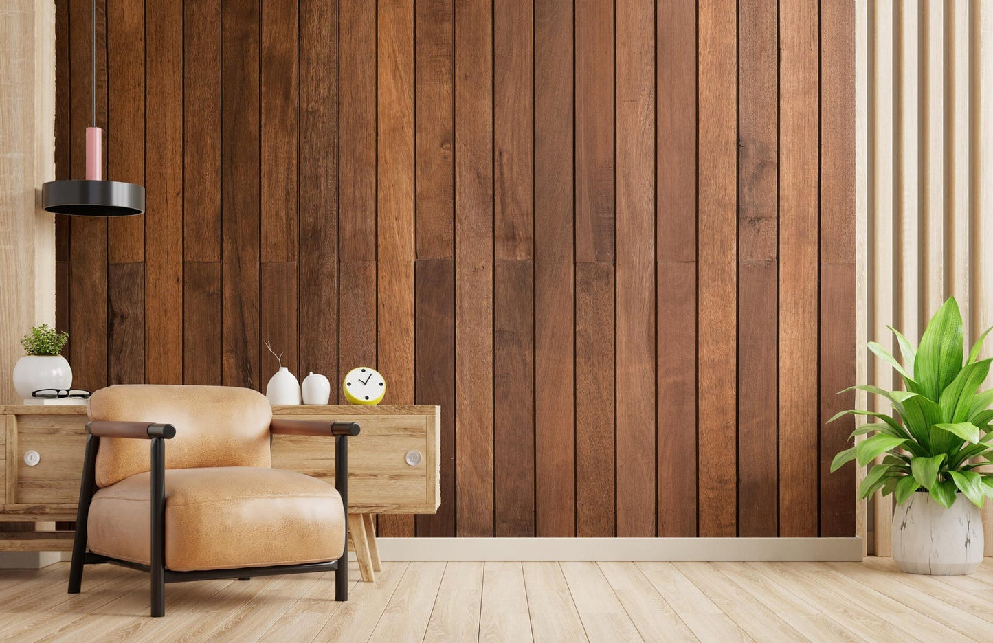 Papel para paredes tablas de madera