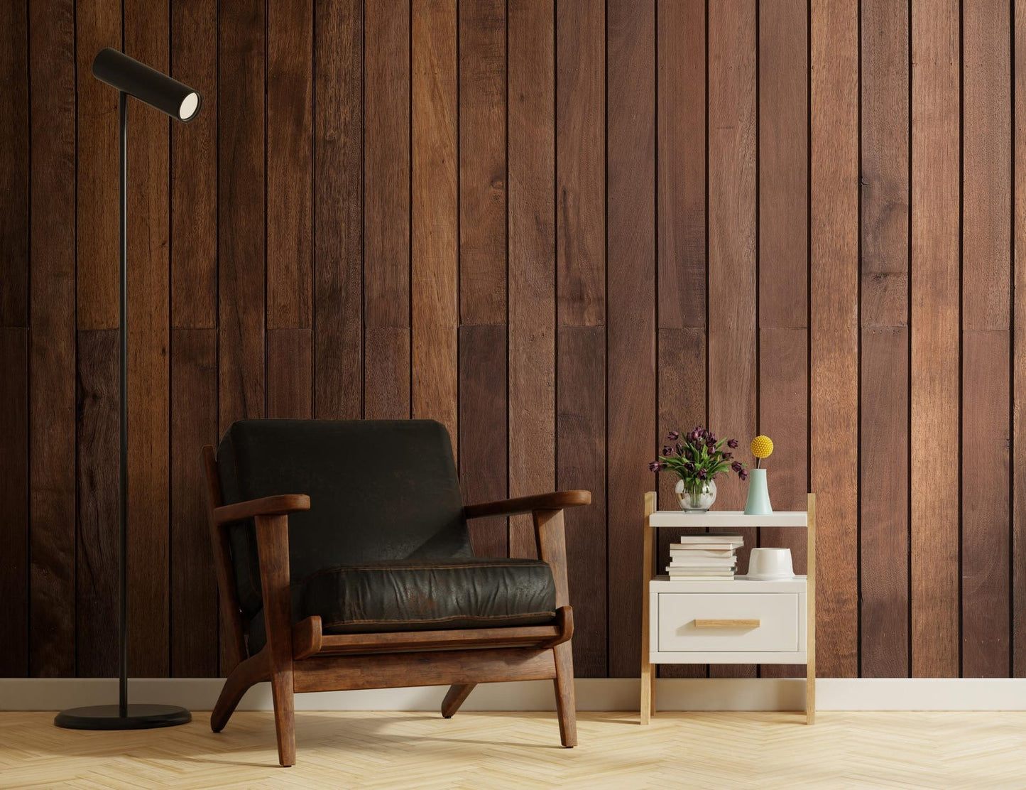 Papel para paredes tablas de madera