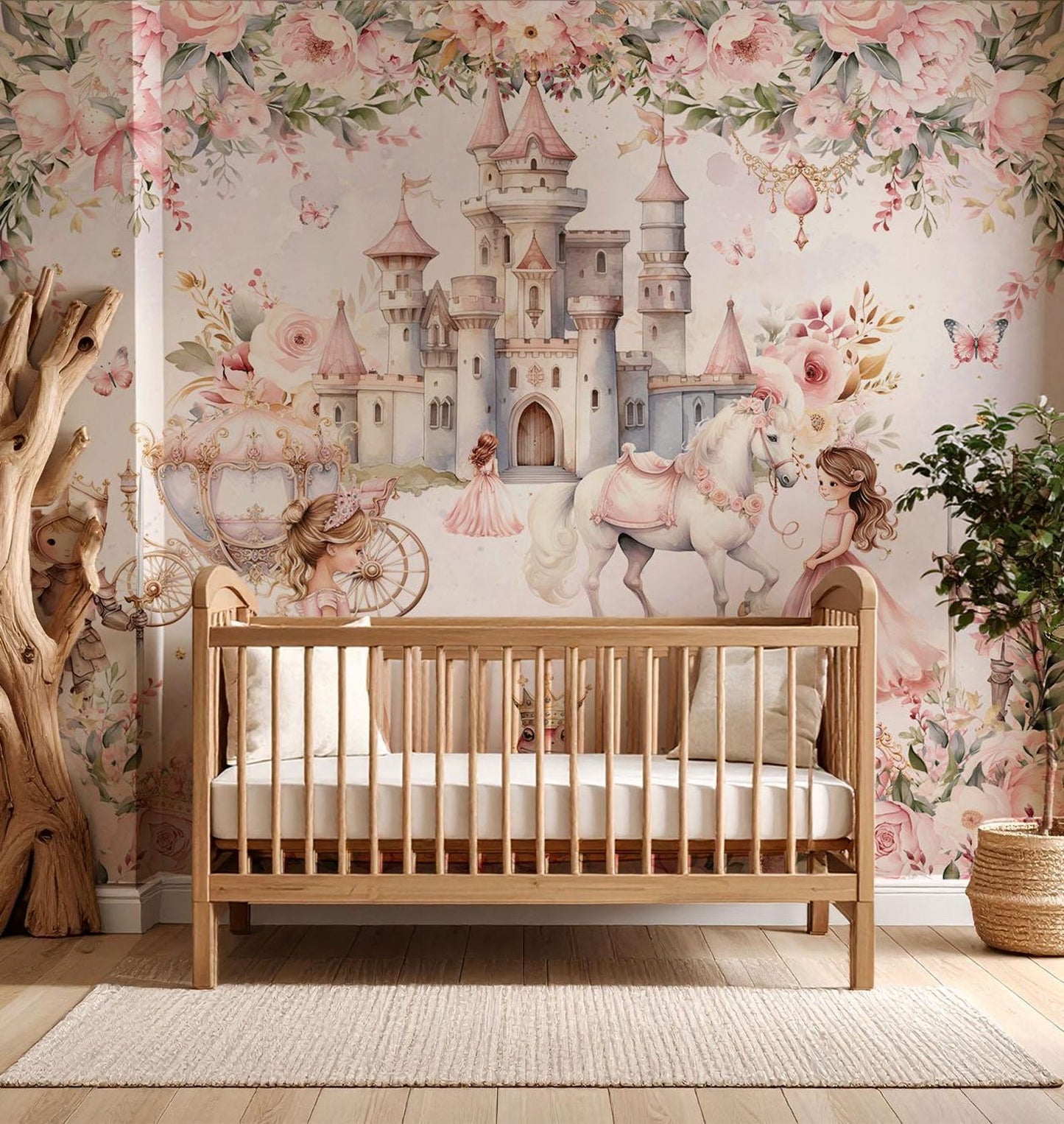 Papel para paredes Princesa castillos con principe