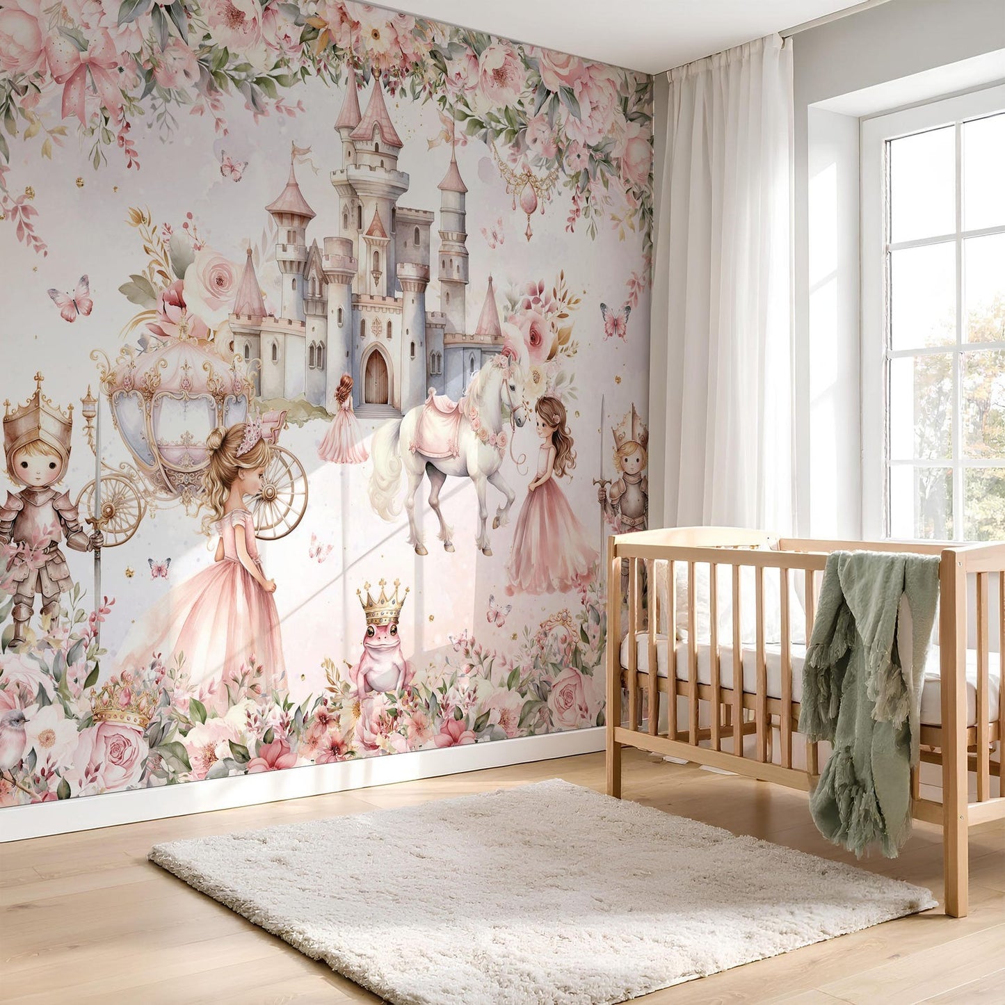 Papel para paredes Princesa castillos con principe