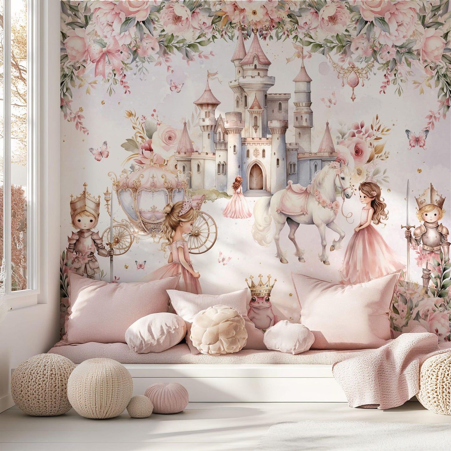 Papel para paredes Princesa castillos con principe