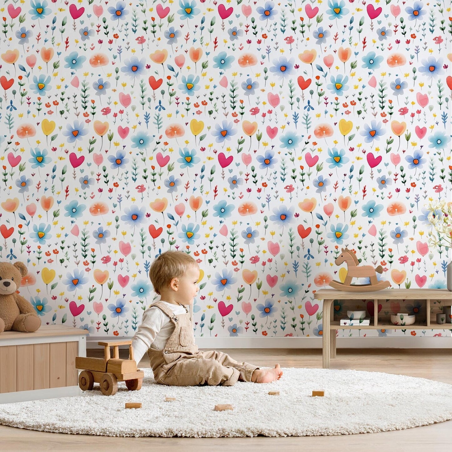 Papel para paredes Flores Mosaico 3