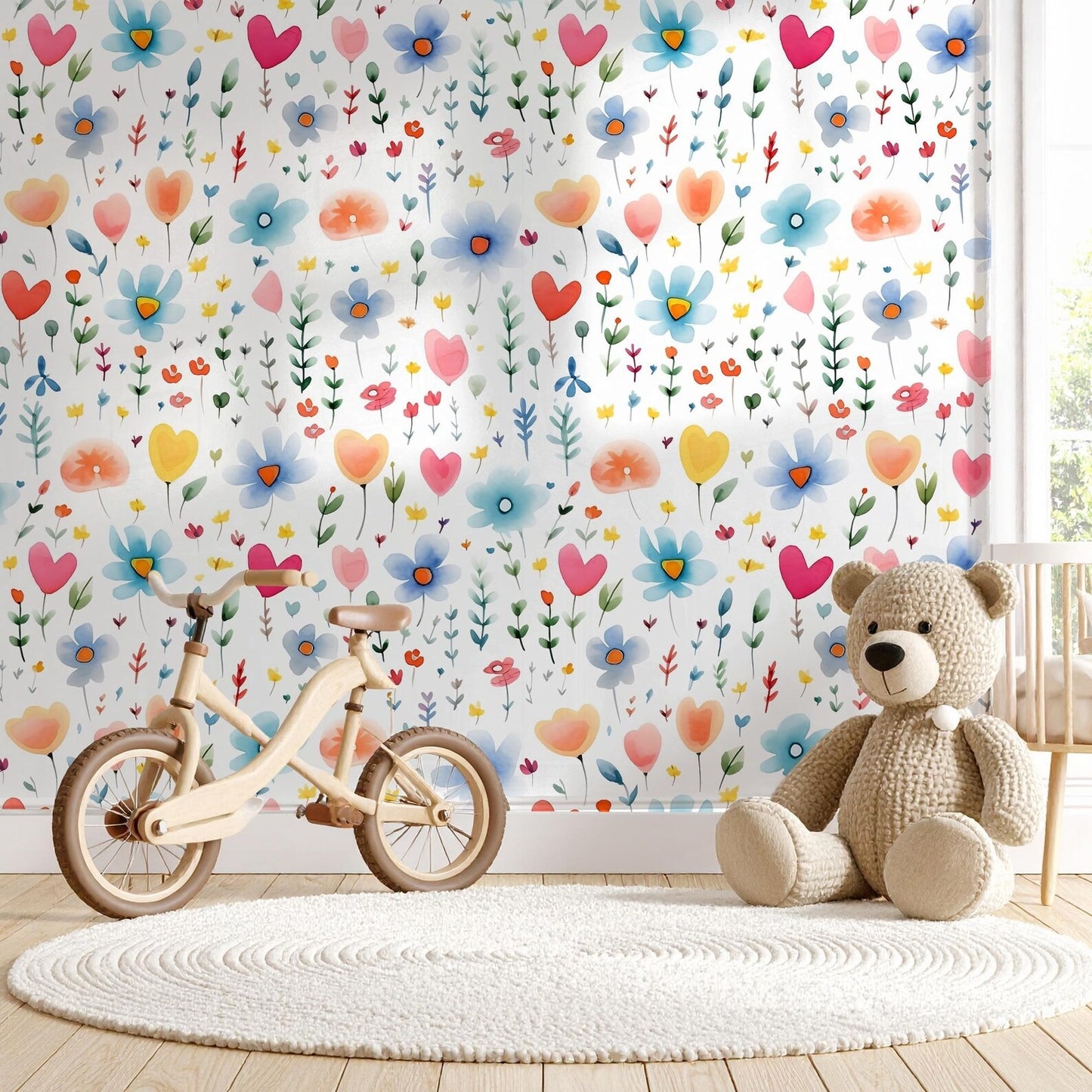 Papel para paredes Flores Mosaico 3