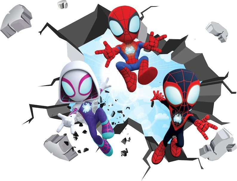 Vinilos decorativos Adhesivos infantiles de pared spiderman modelo 1 niño