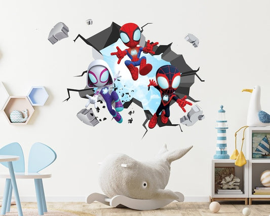 Vinilos decorativos Adhesivos infantiles de pared spiderman modelo 1 niño