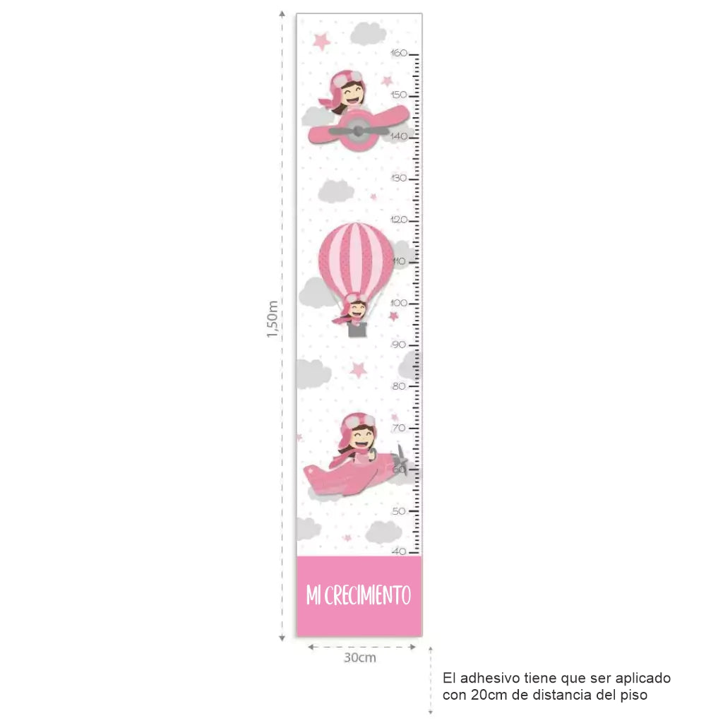 Combo de aviador rosa para niña