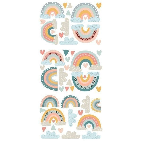 Adhesivos de pared arcoiris colores variados