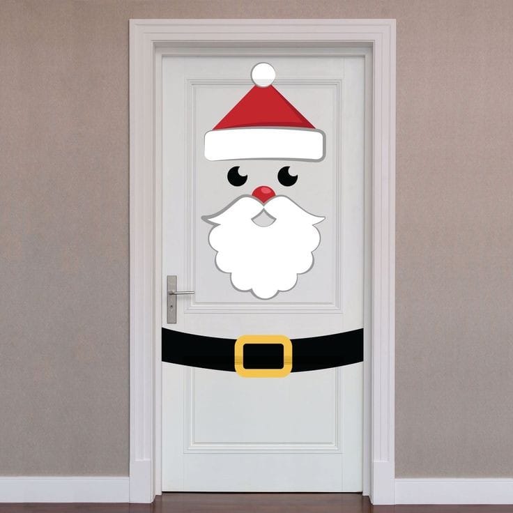 Vinilos decorativos Adhesivos infantiles de vinilo para puertas Navideñas Con adornos
