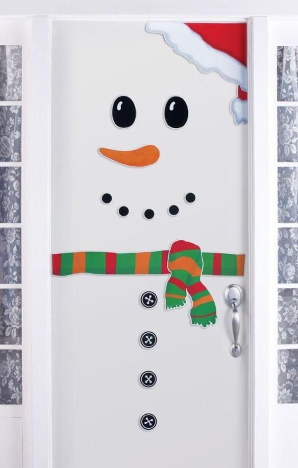 Vinilos decorativos Adhesivos infantiles de vinilo para puertas Navideñas Con adornos