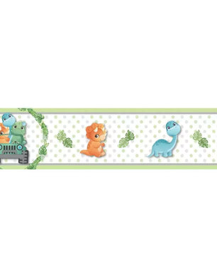 Cenefa infantil adhesiva Dinosaurios Acuarela
