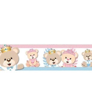 Cenefa infantil adhesiva Osos Hermanos